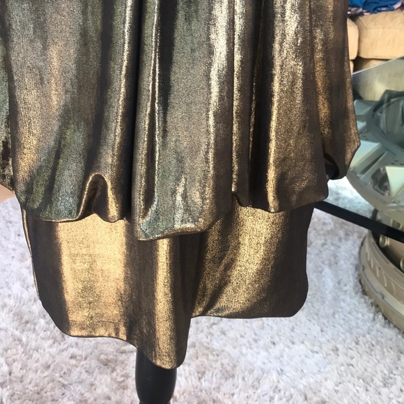 ⚜️ ABS -Allen Schwartz. SEXY HOT Gold lamé DRAPED & simply STUNNING !⚜️ - Picture 6 of 15